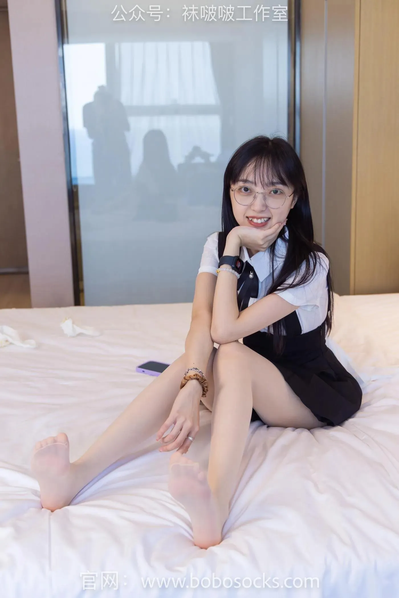 [BoBoSocks袜啵啵]NO.121 稚予-高跟鞋、白棉袜、肉丝 [138P]插图7
